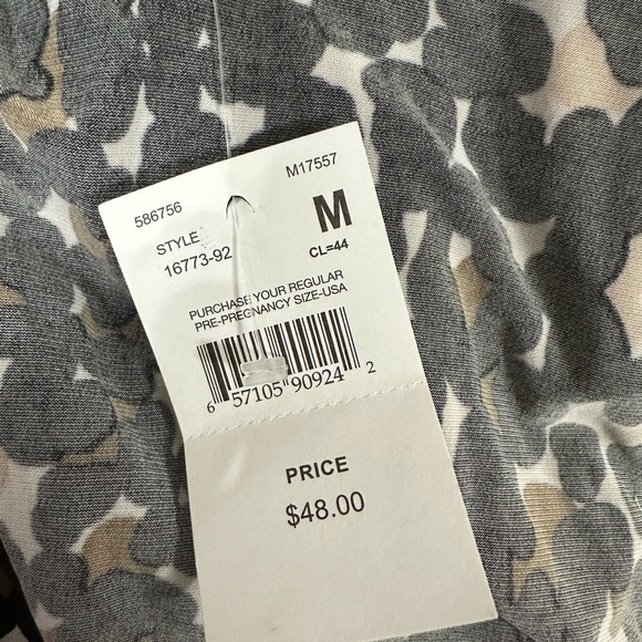 NWT A Pea In The Pod Maternity Sleeveless Stretch V Neck Side Ruching Top sz M - Picture 7 of 9